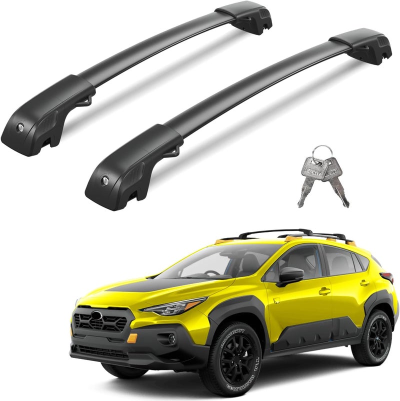 wonderdriver 300lbs Lockable Roof Rack Cross Bars Compatible with Subaru Crosstrek Wilderness 2024 2025 2026 with Raised Side Rails, Heavy Duty Aluminum Roof Rails Crossbars Rooftop Luggage - Image 1